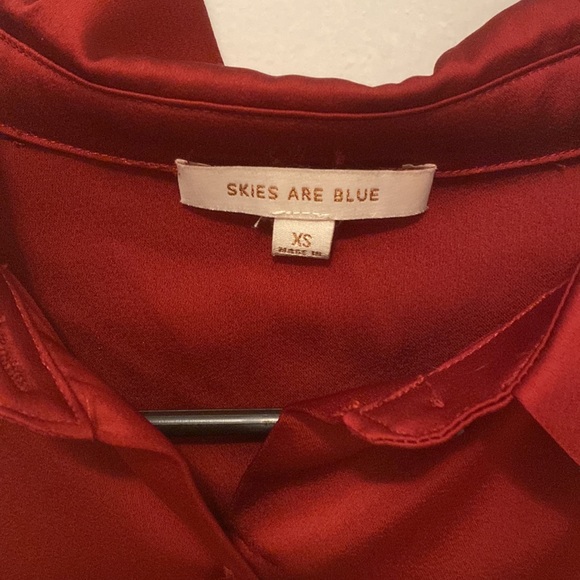 Red button blouse XS - Picture 2 of 8